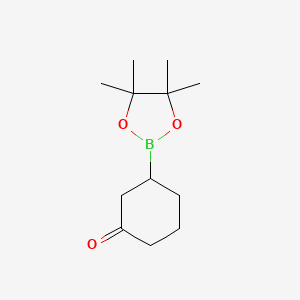 molecular formula C12H21BO3 B1312828 3-(Tetramethyl-1,3,2-dioxaborolan-2-yl)cyclohexan-1-one CAS No. 302577-72-6