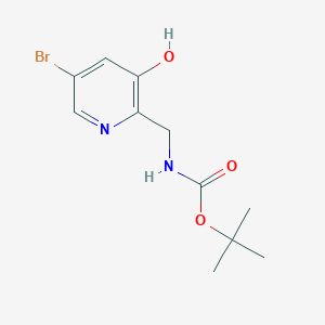 molecular formula C11H15BrN2O3 B13128346 tert-Butyl((5-bromo-3-hydroxypyridin-2-yl)methyl)carbamate 