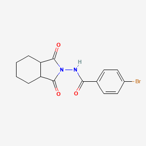 molecular formula C15H15BrN2O3 B1312835 4-Bromo-N-(1,3-dioxohexahydro-1H-isoindol-2(3H)-yl)benzamide CAS No. 816458-39-6