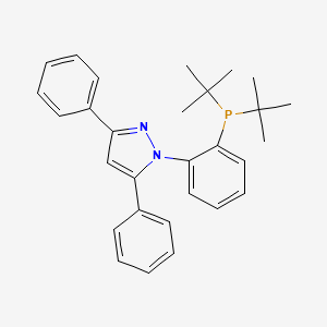 B1312836 1-(2-(Di-tert-butylphosphino)phenyl)-3,5-diphenyl-1H-pyrazole CAS No. 628333-86-8