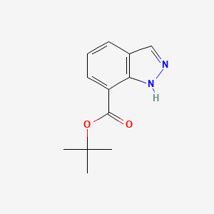 molecular formula C12H14N2O2 B13128365 tert-Butyl 1H-indazole-7-carboxylate 