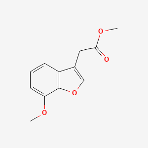 molecular formula C12H12O4 B1312844 Methyl 2-(7-methoxybenzofuran-3-yl)acetate CAS No. 39581-49-2