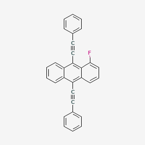 molecular formula C30H17F B13128520 1-Fluoro-9,10-bis(phenylethynyl)anthracene CAS No. 53134-89-7