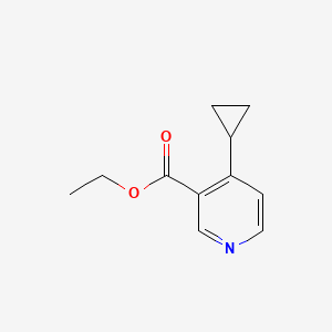 molecular formula C11H13NO2 B13128590 Ethyl4-cyclopropylnicotinate 