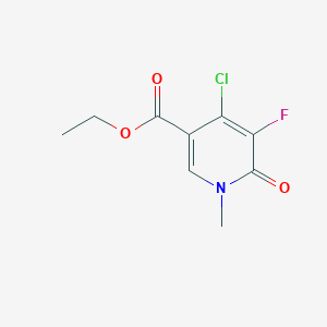 molecular formula C9H9ClFNO3 B1312866 Ethyl 4-chloro-5-fluoro-1-methyl-6-oxo-1,6-dihydropyridine-3-carboxylate CAS No. 914358-80-8