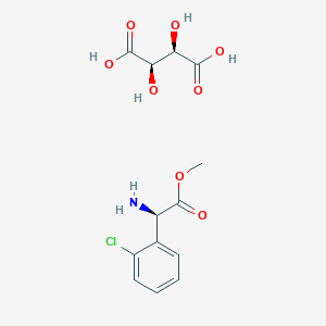 molecular formula C13H16ClNO8 B13128727 (R)-2-chlorophenylglycinemethylesterL-tartratesalt 