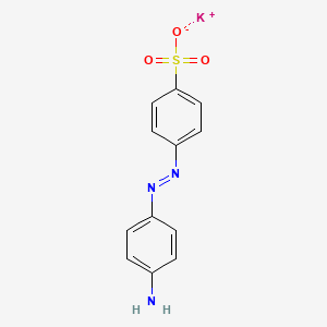 molecular formula C12H10KN3O3S B13128744 Potassium p-((p-aminophenyl)azo)benzenesulphonate CAS No. 85187-24-2