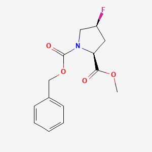 molecular formula C14H16FNO4 B1312878 (2S,4S)-1-Benzyl 2-methyl 4-fluoropyrrolidine-1,2-dicarboxylate CAS No. 72180-14-4