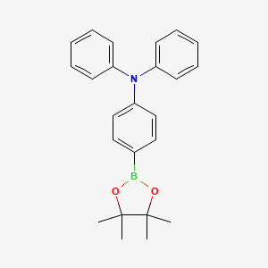 molecular formula C24H26BNO2 B1312879 N,N-diphenyl-4-(4,4,5,5-tetramethyl-1,3,2-dioxaborolan-2-yl)aniline CAS No. 267221-88-5
