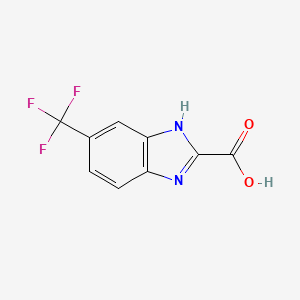 molecular formula C9H5F3N2O2 B1312884 5-(Trifluoromethyl)-1H-benzo[D]imidazole-2-carboxylic acid CAS No. 2107-39-3