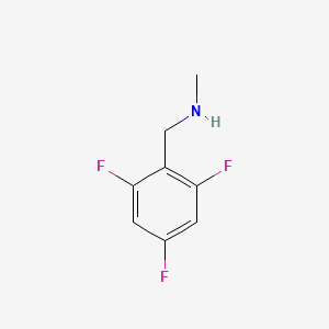 molecular formula C8H8F3N B13128961 N-methyl-1-(2,4,6-trifluorophenyl)methanamine 
