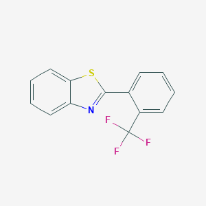 molecular formula C14H8F3NS B131290 2-[2-(Trifluoromethyl)phenyl]-1,3-benzothiazole CAS No. 156215-39-3