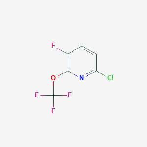 molecular formula C6H2ClF4NO B13129005 6-Chloro-3-fluoro-2-(trifluoromethoxy)pyridine 