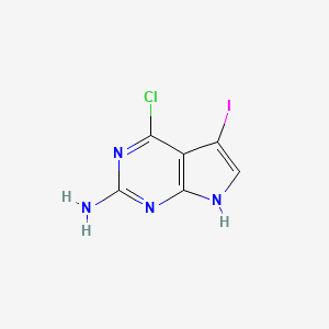 molecular formula C6H4ClIN4 B1312904 4-Chloro-5-iodo-7H-pyrrolo[2,3-D]pyrimidin-2-amine CAS No. 873792-88-2