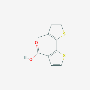 molecular formula C10H8O2S2 B13129050 3'-Methyl-[2,2'-bithiophene]-3-carboxylic acid 