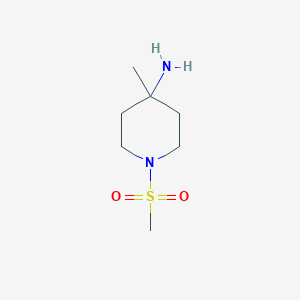 molecular formula C7H16N2O2S B1312913 4-Piperidinamine, 4-methyl-1-(methylsulfonyl)- CAS No. 651056-95-0