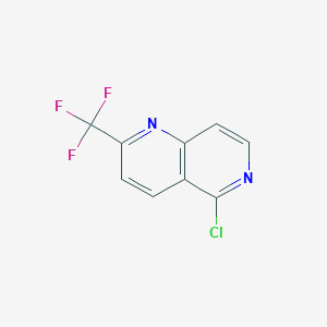 molecular formula C9H4ClF3N2 B1312914 5-Chloro-2-(trifluoromethyl)-1,6-naphthyridine CAS No. 890301-88-9