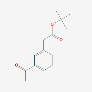molecular formula C14H18O3 B13129148 Tert-butyl 2-(3-acetylphenyl)acetate 