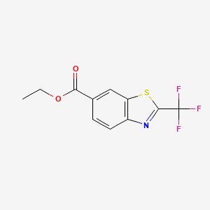 molecular formula C11H8F3NO2S B13129169 Ethyl 2-(trifluoromethyl)benzo[d]thiazole-6-carboxylate 