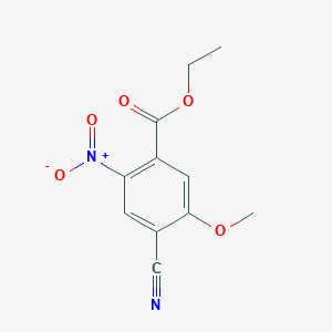 molecular formula C11H10N2O5 B13129206 Ethyl 4-cyano-5-methoxy-2-nitrobenzoate 