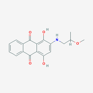 molecular formula C18H17NO5 B13129217 1,4-Dihydroxy-2-((2-methoxypropyl)amino)anthracene-9,10-dione CAS No. 62418-37-5