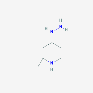 molecular formula C7H17N3 B13129263 4-Hydrazinyl-2,2-dimethylpiperidine 