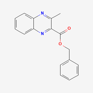 2-Quinoxalinecarboxylic acid, 3-methyl-, phenylmethyl ester