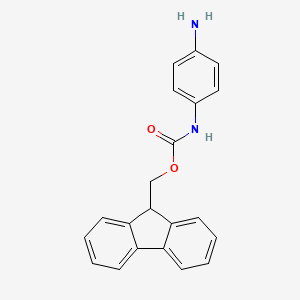 molecular formula C21H18N2O2 B1312933 (9H-Fluoren-9-yl)methyl (4-aminophenyl)carbamate CAS No. 205688-13-7