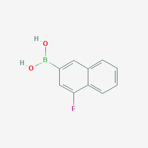 molecular formula C10H8BFO2 B13129350 (4-Fluoronaphthalen-2-yl)boronic acid 