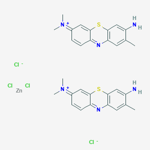 (7-Amino-8-methylphenothiazin-3-ylidene)-dimethylazanium;dichlorozinc;dichloride