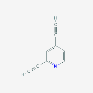 molecular formula C9H5N B13129426 2,4-Diethynylpyridine 