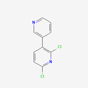 molecular formula C10H6Cl2N2 B13129438 2,6-Dichloro-3,3'-bipyridine 