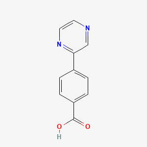 molecular formula C11H8N2O2 B1312948 4-(吡嗪-2-基)苯甲酸 CAS No. 216060-23-0