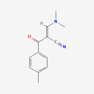 molecular formula C13H14N2O B1312949 3-(Dimethylamino)-2-(4-methylbenzoyl)acrylonitrile CAS No. 96232-41-6