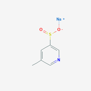 molecular formula C6H6NNaO2S B13129515 Sodium 5-methylpyridine-3-sulfinate 