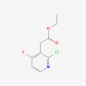 molecular formula C9H9ClFNO2 B13129573 Ethyl 2-(2-chloro-4-fluoropyridin-3-yl)acetate 