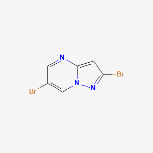 molecular formula C6H3Br2N3 B13129578 2,6-Dibromopyrazolo[1,5-a]pyrimidine 