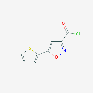 molecular formula C8H4ClNO2S B1312959 5-(2-Thienyl)-3-isoxazolecarbonyl chloride CAS No. 88958-34-3