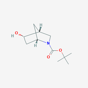 molecular formula C11H19NO3 B13129640 tert-Butyl (1S,4R,5S)-5-hydroxy-2-azabicyclo[2.2.1]heptane-2-carboxylate 