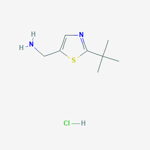 molecular formula C8H15ClN2S B13129670 (2-(Tert-butyl)thiazol-5-yl)methanamine hydrochloride 