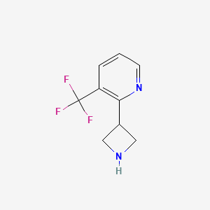 molecular formula C9H9F3N2 B13129680 2-(Azetidin-3-yl)-3-(trifluoromethyl)pyridine 