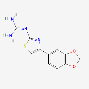molecular formula C11H10N4O2S B1312971 N-[4-(1,3-benzodioxol-5-yl)-1,3-thiazol-2-yl]guanidine CAS No. 886497-71-8