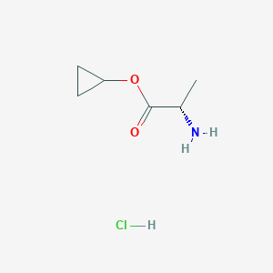 molecular formula C6H12ClNO2 B13129731 Cyclopropyl L-alaninate hydrochloride 
