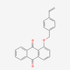 molecular formula C23H16O3 B13129791 1-[(4-Ethenylphenyl)methoxy]anthracene-9,10-dione CAS No. 88769-49-7