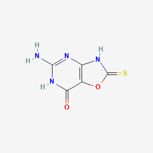 molecular formula C5H4N4O2S B13129817 5-Amino-2-thioxo-2,3-dihydrooxazolo[4,5-d]pyrimidin-7(6H)-one 