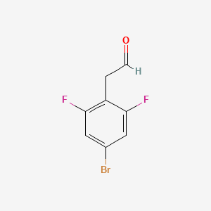 molecular formula C8H5BrF2O B13129828 2-(4-Bromo-2,6-difluorophenyl)acetaldehyde 
