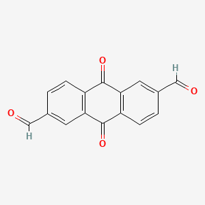 molecular formula C16H8O4 B13129832 9,10-Dioxo-9,10-dihydroanthracene-2,6-dicarbaldehyde 