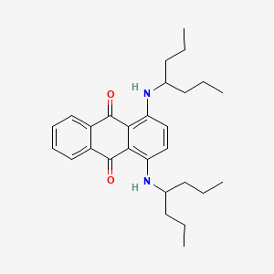molecular formula C28H38N2O2 B13129893 1,4-Bis(heptan-4-ylamino)anthracene-9,10-dione CAS No. 184426-47-9