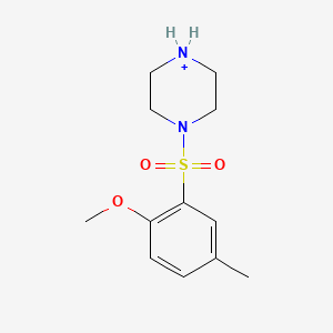 4-[(2-Methoxy-5-methylphenyl)sulfonyl]piperazin-1-ium