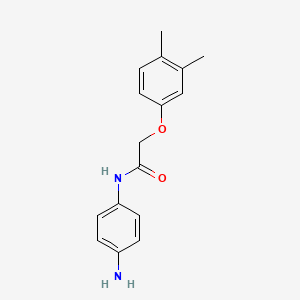 molecular formula C16H18N2O2 B1312993 N-(4-aminophenyl)-2-(3,4-dimethylphenoxy)acetamide CAS No. 898176-76-6
